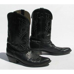 Black Leather Western Cowboy Boots size 12 EW - used
